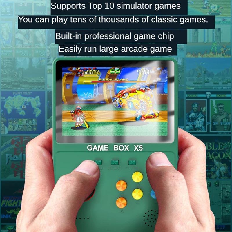 X5 Retro-Handheld-Spielkonsole, X5 Game Power Bank, tragbare Power Bank, 8000 mAh Kapazität, 4 Zoll, Soft Light-Farbbildschirm, über 10000 Spiele