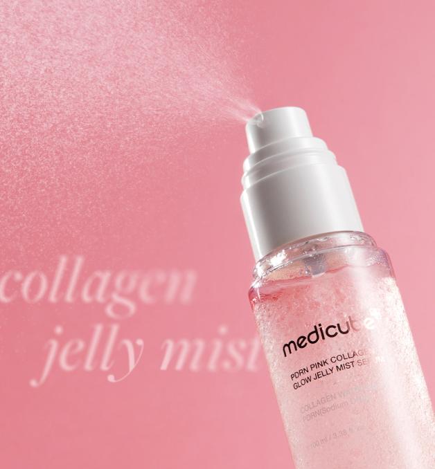 Medicube PDRN Pink Collagen Jelly Mist Serum 100ml – Stangrinantis ir drėkinantis švytėjimo purškiklis