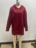 European & American Autumn/Winter Fashion: Women's Solid Color Loose Fleece Hooded Sweatshirt Pullover.