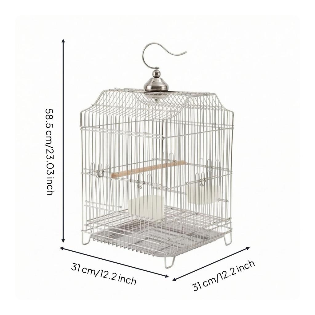 Stainless Steel Birdcage Cage Rust-Resistant Pet Supply for