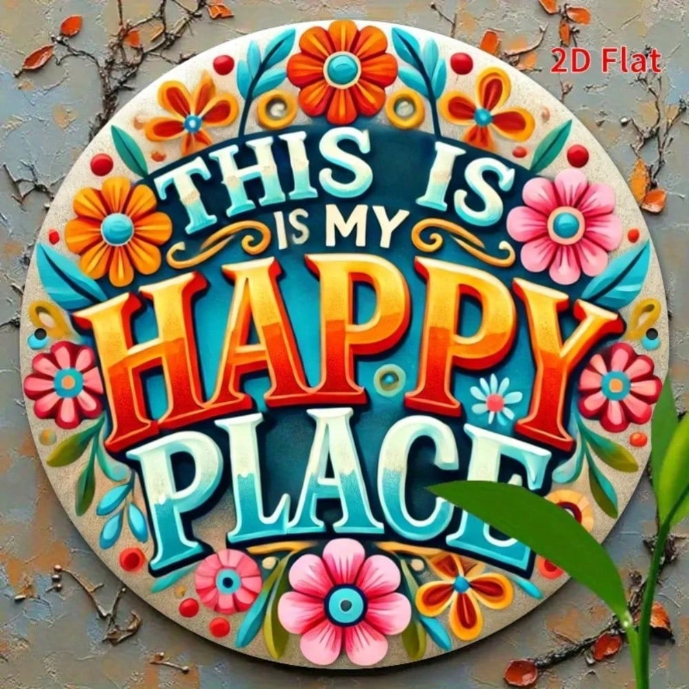 Vibrant Floral Tin Sign Metal Wall Art Decoration for Home Office 20x20