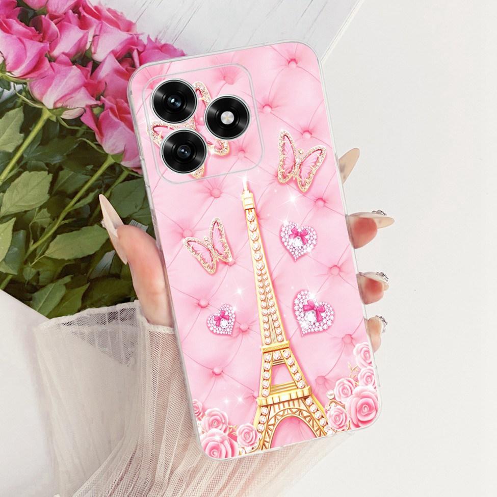 Etui na Honor X5C Plus Pokrowiec Przezroczysty Luksusowy Uroczy Kot Moda Motyl Fajny Malowany Obudowa Na Honor X5cPlus