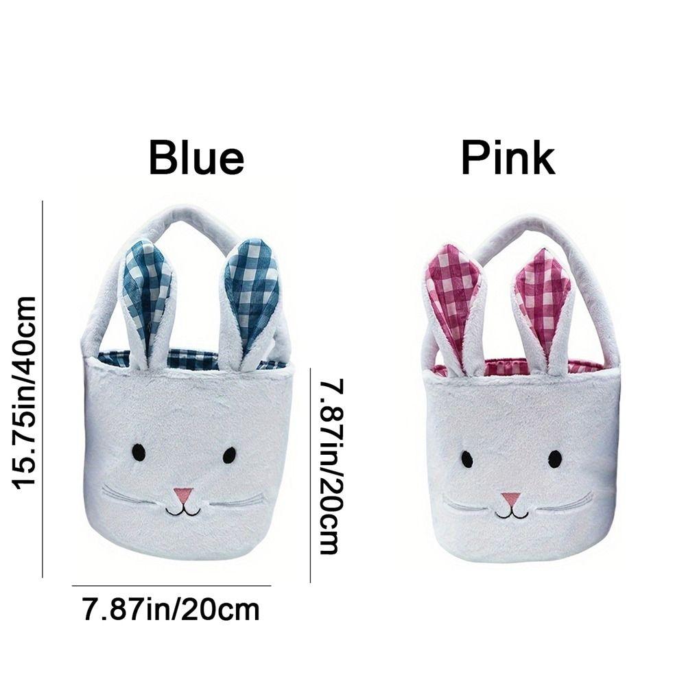 Hand-Held Easter Basket Soft Children's Easter Basket Cute Rabbit Candy Bag  Desktop