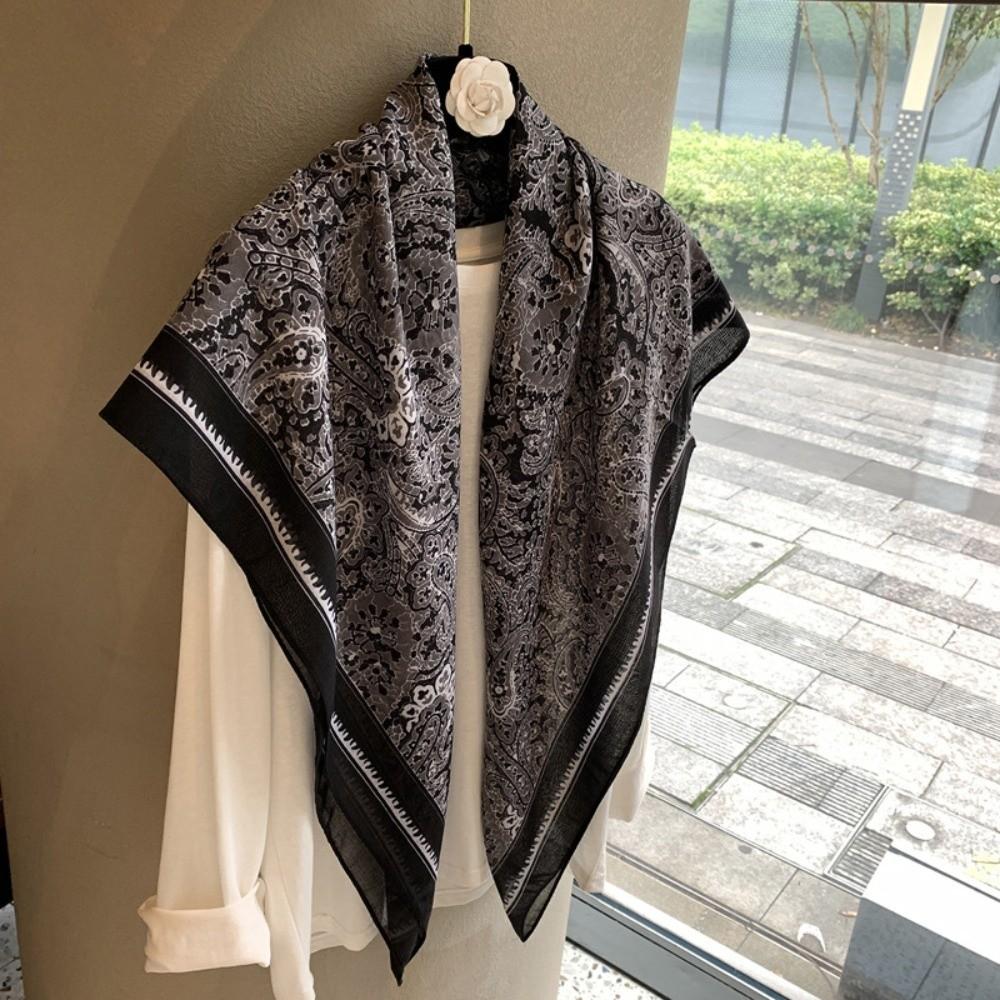 110*110cm Soft Square Scarf Polka Dot Women Hairband Fashion Silk Scarf for Women Girls