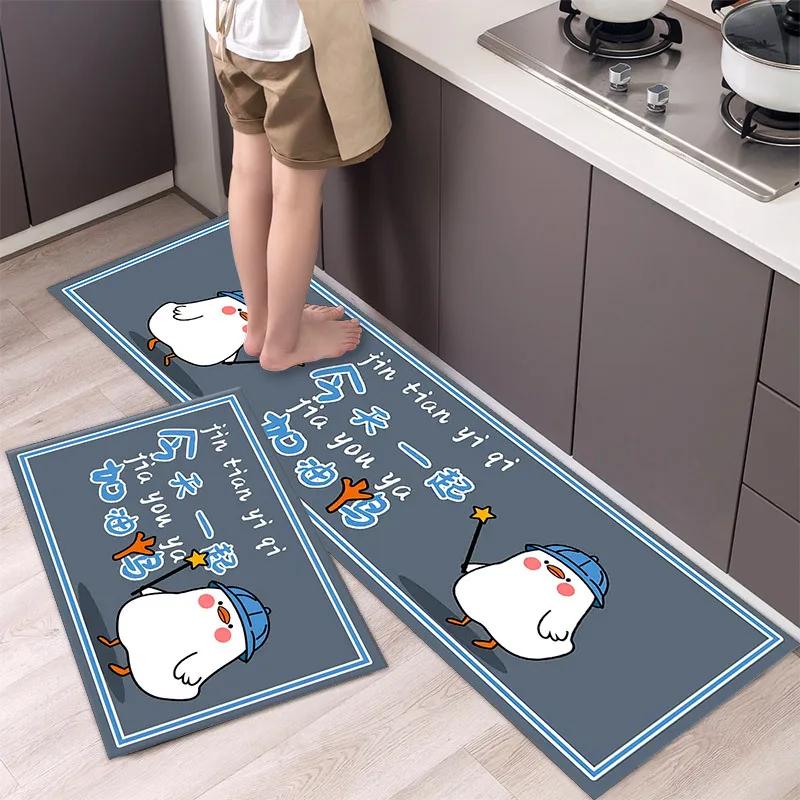 Long Kitchen Mats Home Floor Toilet Entrance Mat  Home Quick Drying Super Absorbent Floor Mat Kitchen Rugs Mats Non Slip Modern