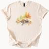 Turtle Nature Graphic Tee Water Reflection Shirt Forest Scenery Animal Art Tortoise Watercolor Fall Foliage Shirt Gift for Nature Lovers