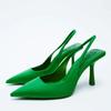 Scarpe da Donna Moda 2024 Alta Qualità Slip-on Décolleté da Donna Autunno Punta Appuntita Tinta Unita Moda Scavate Tacchi Alti Décolleté da Abito Donna