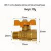 Thickened Brass 4-Point Ball Valve for Natural Gas with Male/Female & Three-Way Tee Valve.