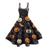 Dámské sexy šaty s potiskem Halloweenu, odhalující ramena, punkový vintage styl