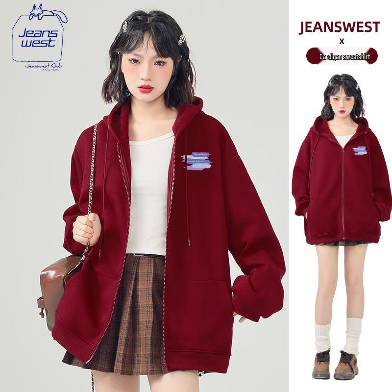 Sweat zippé à capuche lourd pour femme JEANSWEST CLUB