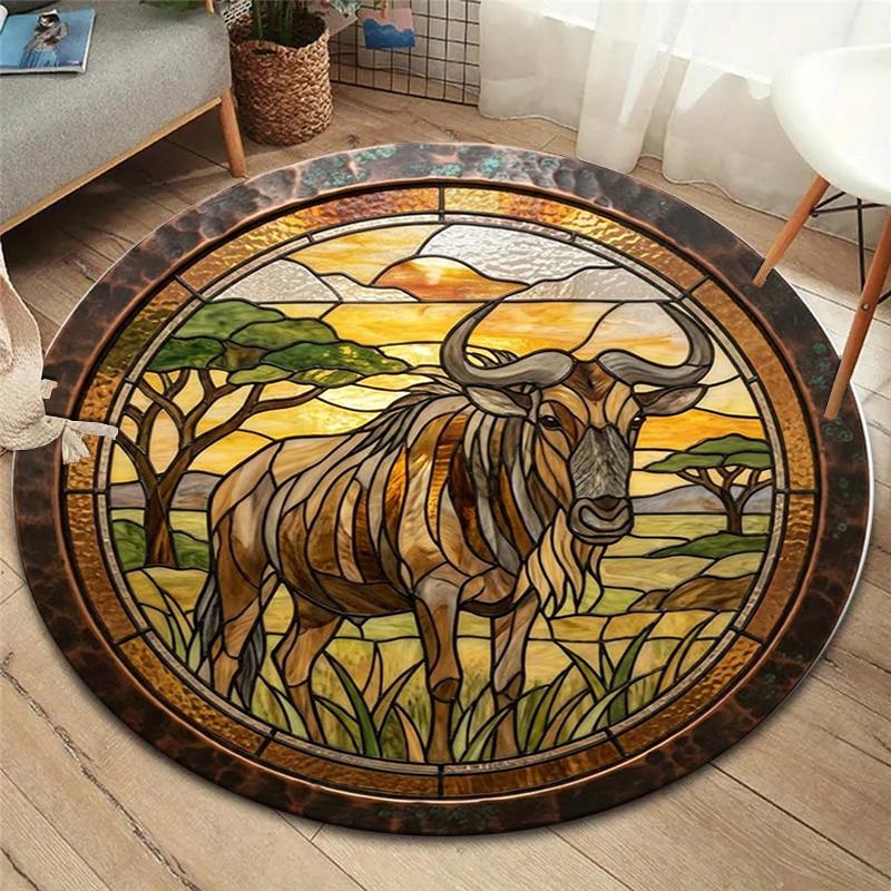 

1Pc Wildebeest Print Flannel Blanket, High quality Comfortable for All Seasons, Home Decor, Warmth and Comfort, Perfect for Christmas Gifts 80cmx80cm