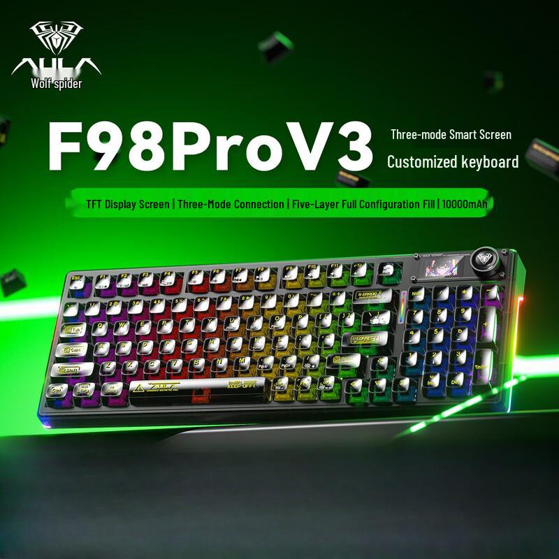 AULA F98Pro V3 Custom Transparent Mechanical Keyboard