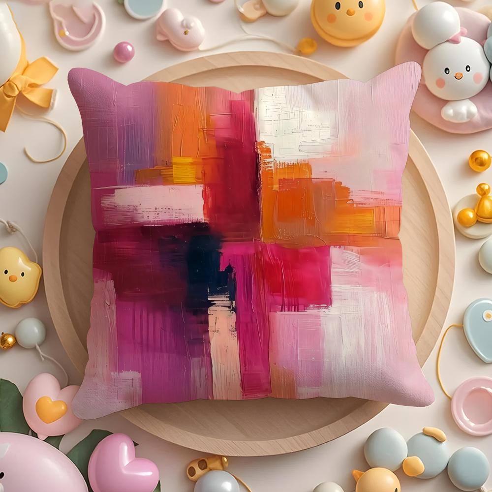 Color paint Cushion Cover Home & Car Multi-Scene Pillow Cover - Reversible, Soft & Durable for Daily Use