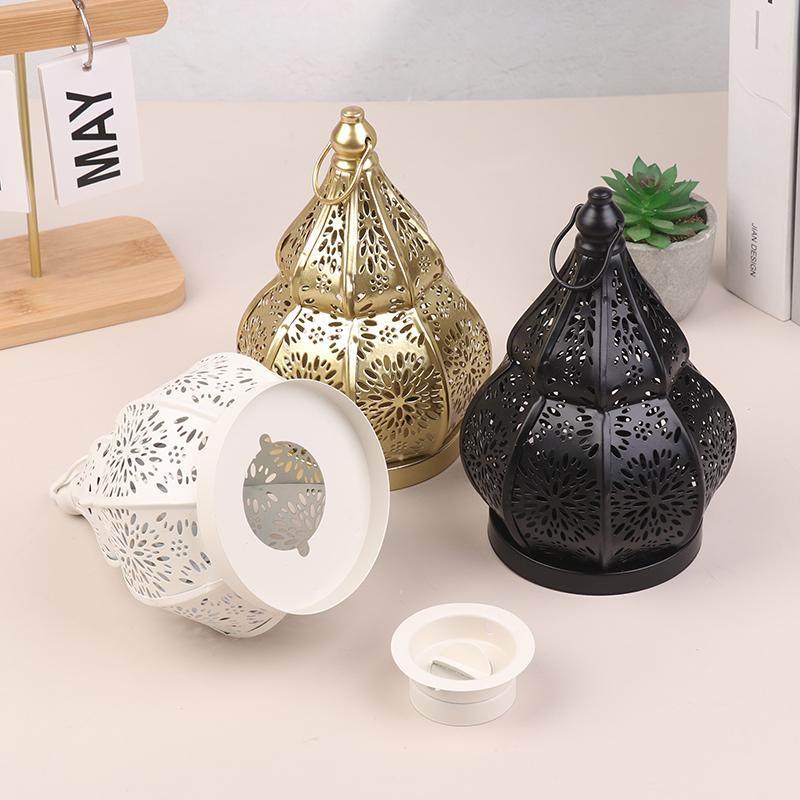 Creative Hollow Iron Gourd Candlestick Projection Atmosphere Ambient Garden Courtyard Decorative Light Ornament