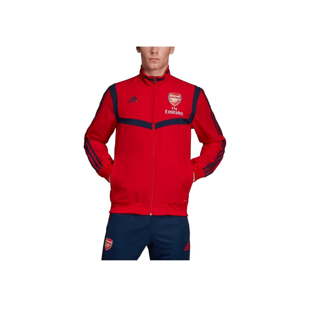 adidas Veste Rétro Sport Col Montant Imprimée Imperméable Respirante Séchage Rapide Veste Homme Rouge EH5729