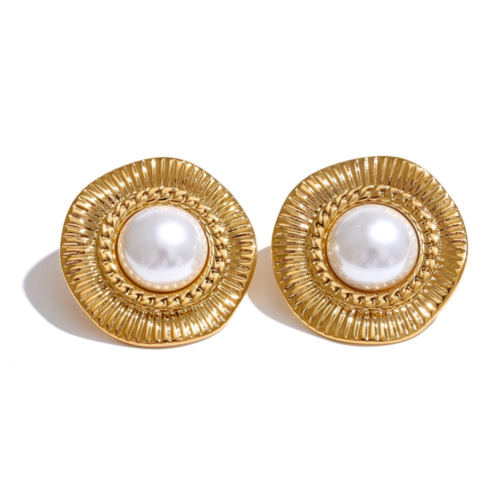 

Yhpup 11g/pair Comfortable to Wear Exquisite Metal Stainless Steel Fashion Charm Stud Earrings for Women High Quality Jewelry