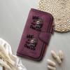 Hedgehog Print Wallet Faux Leather Long Purse Card Holder For Daily Use