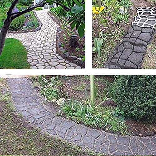 fieldlabo Gardening Mold for Concrete and Mortar - DIY Self-Build Brick Pattern for Sidewalks, Stepping Stones, Cobblestones, and Paving Stones (Set o
