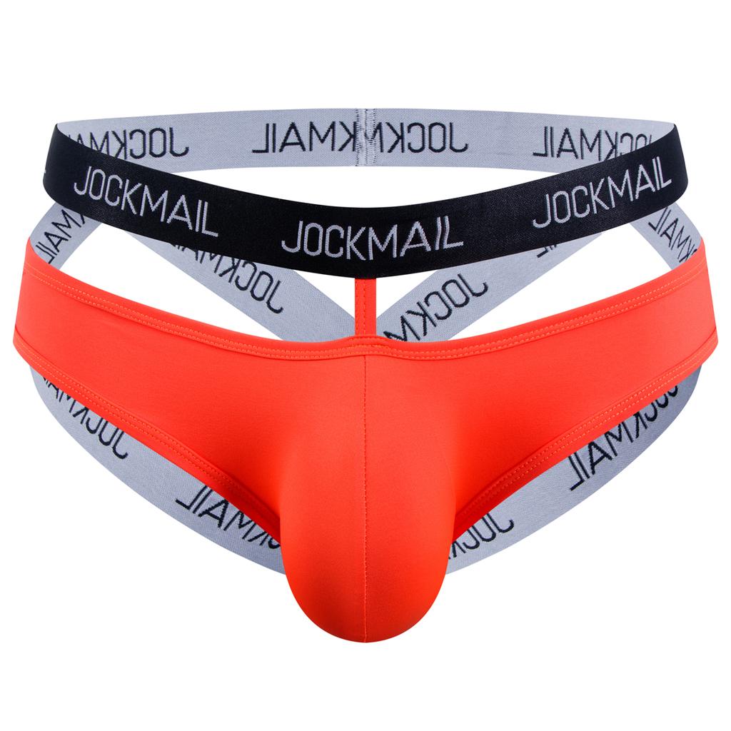 Jockstraps JOCKMAIL Elastic Band Letter Printed Fashion Ultra-thin Ice Silk Men's Thong Underwear