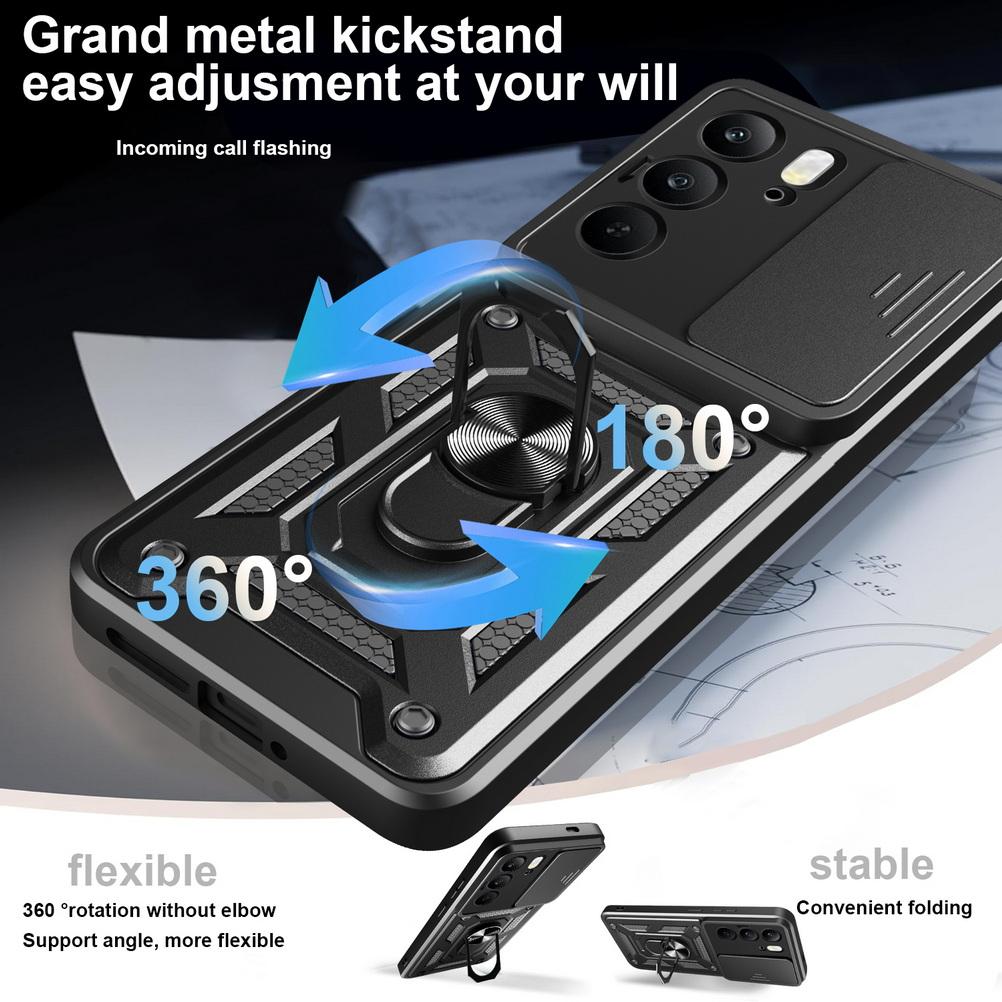 Custodia Protettiva per Fotocamera per Realme C75 C61 C63 C65 C67 C51 C53 C55 C35 C21y Realme 14X GT 7 Pro 3 Neo 5 V60 Pro Cover ad Anello Armatura