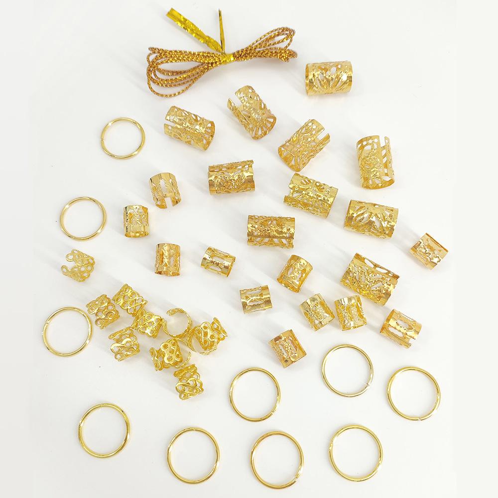Piece TEUMSHEIN Explosive DIY Wig Dreadlocks Jewelry Accessories Hollow Iron Ring Hair Extension Ring