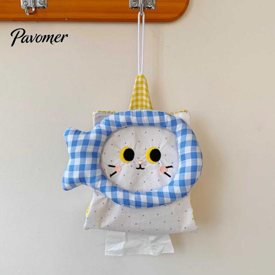 Fabric Tissue Holder Hanging Box Holder, Foldable Napkin Dispenser, Bathroom Paper Towel Durable Portable Storage Organizer, for Car And Office