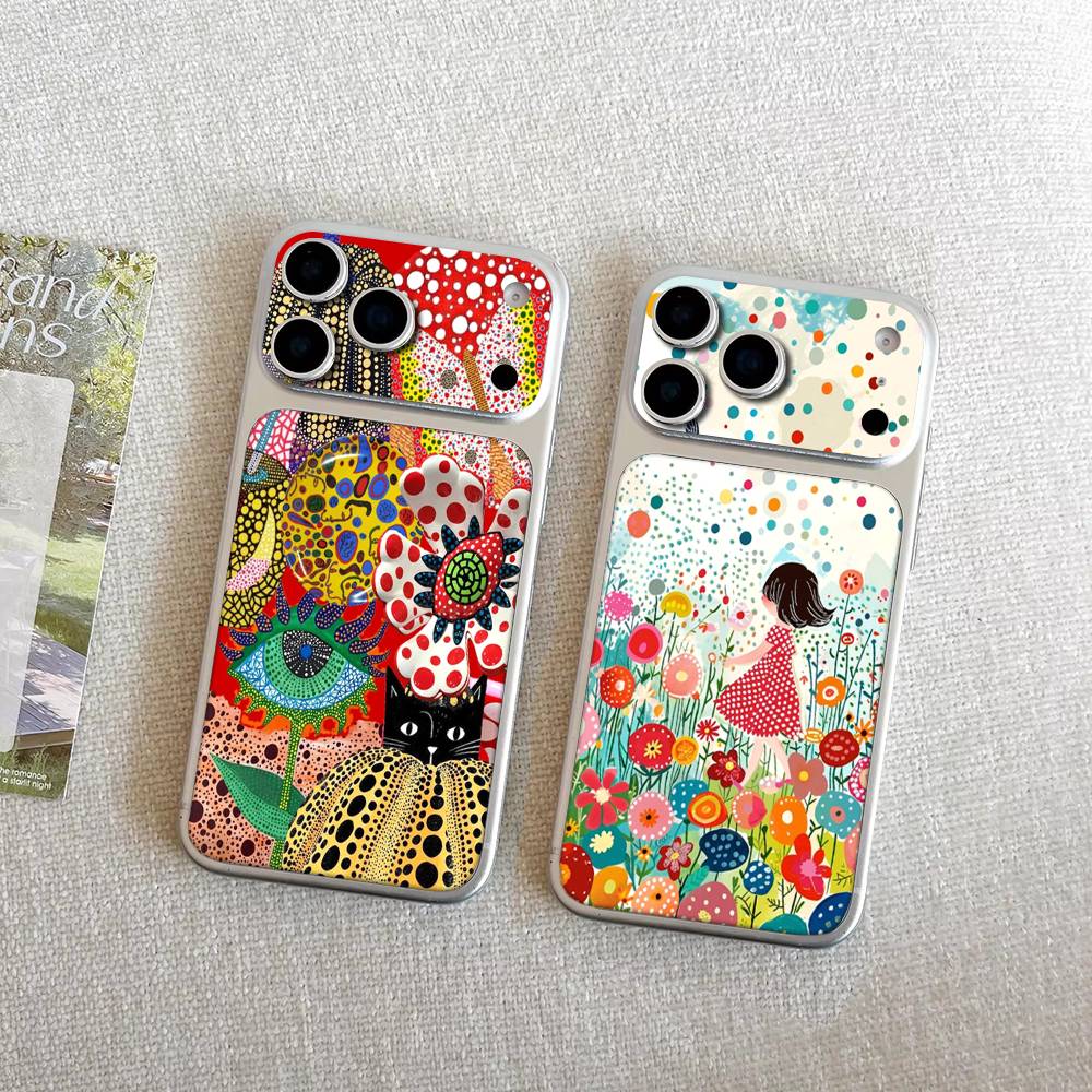 Popular Art Y-Yayoi KusamaS Back Cover Decal Protective For Iphone 17 Pro Max Skin Sticker Back Protective Decorative Sticker