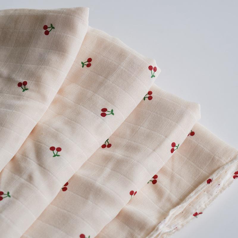 Stark karierte doppelwandige gekämmte Baumwollgaze Kleidung