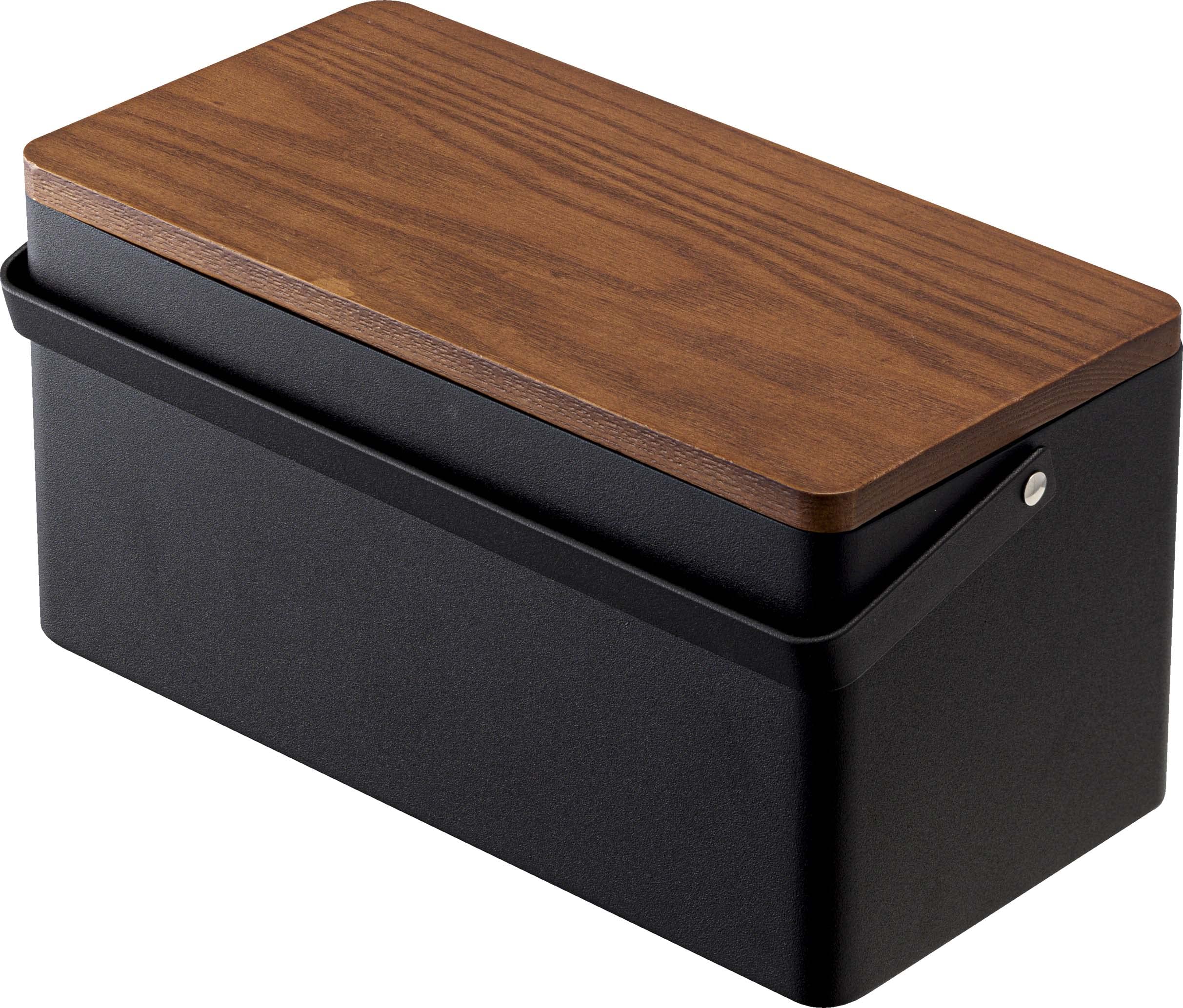 

Yamazaki Jitsugyo 5061 Sewing Box Black Tower Movable Tray with Handle Approx. W27XD14XH13.5cm