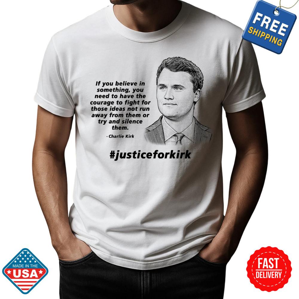 Justice for Kirk T-Shirt | RIP Charlie Kirk TPUSA Conservative Inspired Tee Unisex T-Shirt XL