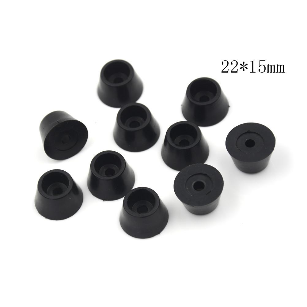 10 stuks zwarte rubberen ronde kast instrument koffer voeten voet ronde bumpers pads