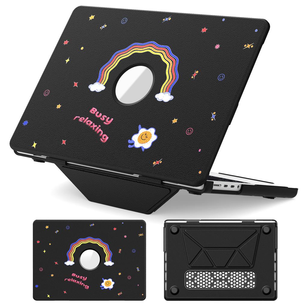 Pattern Printing Laptop Case for MacBook Pro 14 Inch (2024)/(2023)/(2021) Notebook Kickstand Cover
