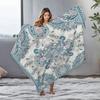 Bohemian Floral Embroidery Cotton Throw Blanket Bed Sofa Cover Decorative Cushion Soft Warm Throw Blanket