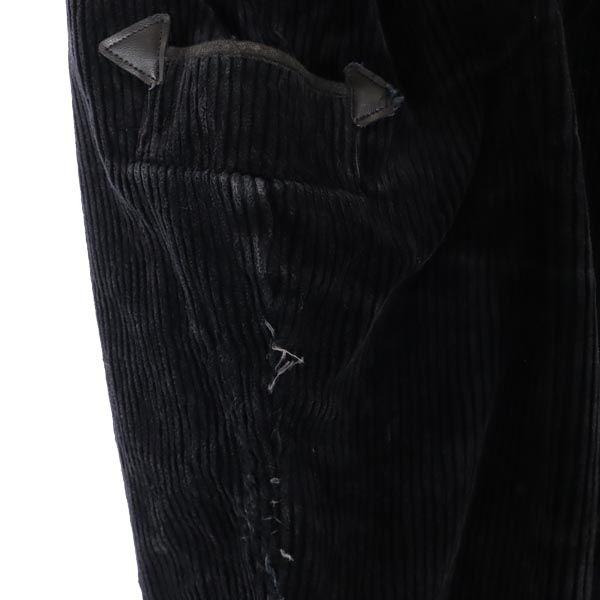 VINTAGE Black Corps Corduroy pants black Logger Pants Big Size Men's Used