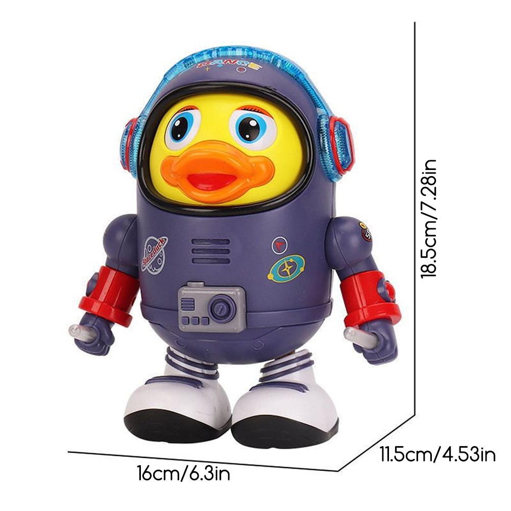 Dancing Space Ducks Toy With Music Lights ,1-3 Year Olds Educational Interactive Waddling Ducks Space-Themed Design For Kids