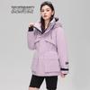 SNOWFLYING Women's Short Hooded Goose Down Parka Jacket