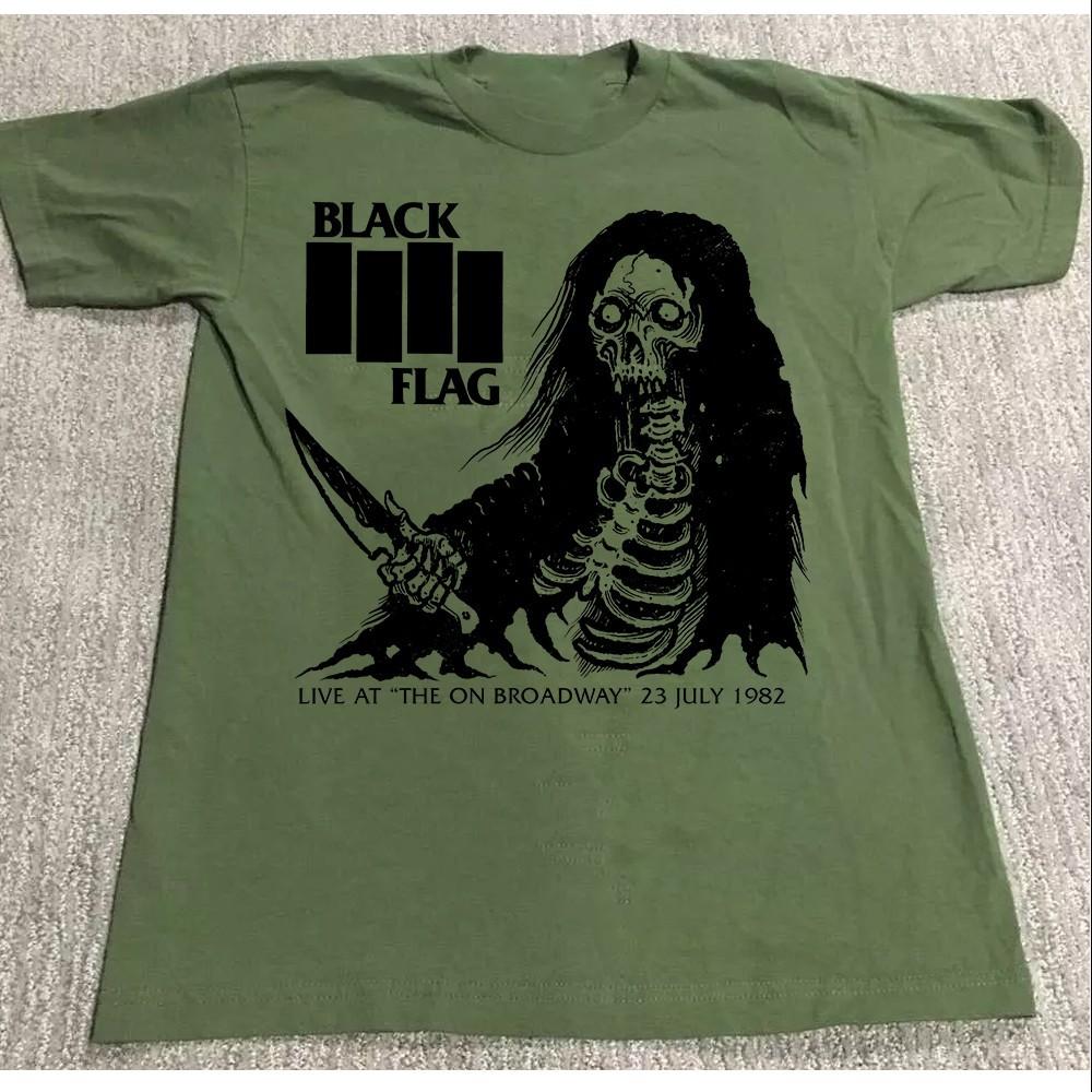 Retro Black Flag Band Cotton All Size Shirt C59.196 S