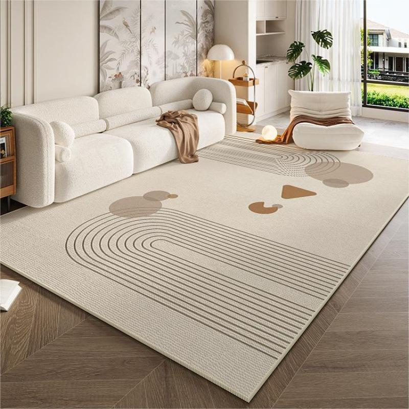 Cream Style Simple Carpet for Living Room Sofa Mat Anti-slip Easy To Clean Bedroom Wardrobe Room Mat Home Decoration