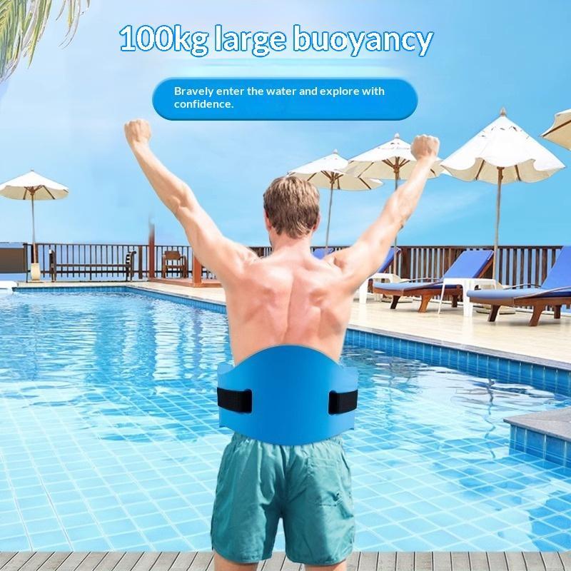 Adjustable EVA Swim Buoyancy Belt Back Float with Straps for Kids Adults Swimming Beginner Training Aid