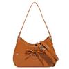 Personality Trendy Fashion Bow Underarm Bag Women's New Shoulder Texture Commuter Baguette Bag