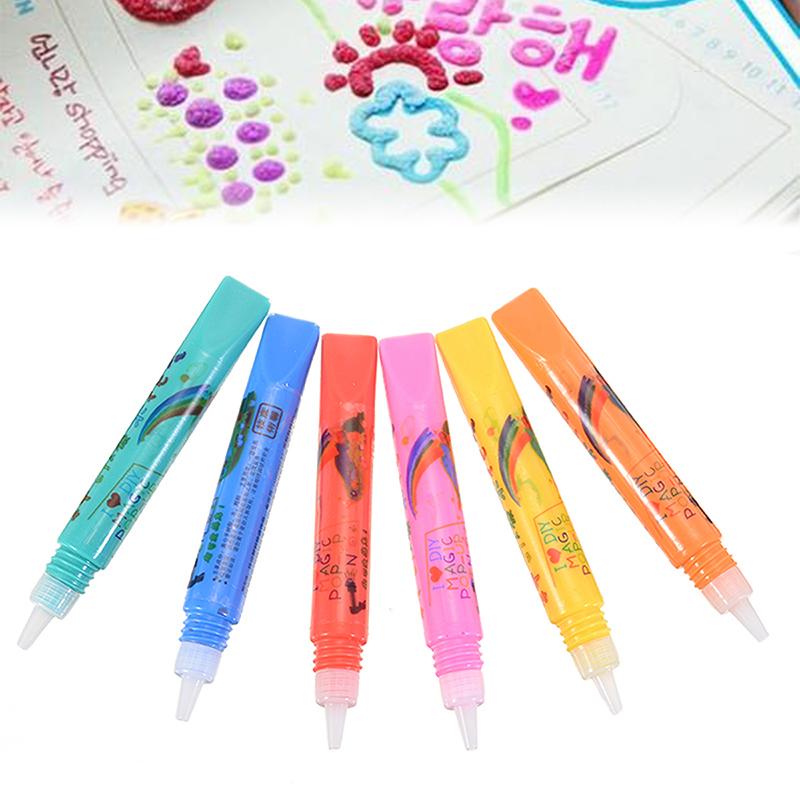 6 Teile/satz Magie Popcorn Stifte Magische Farbe DIY Stifte Blase Popcorn Zeichnung Stifte