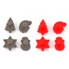 Christmas Santa Cookie Cutter Embossing  Plastic Spring Die Biscuits Cutter 4Pcs Set