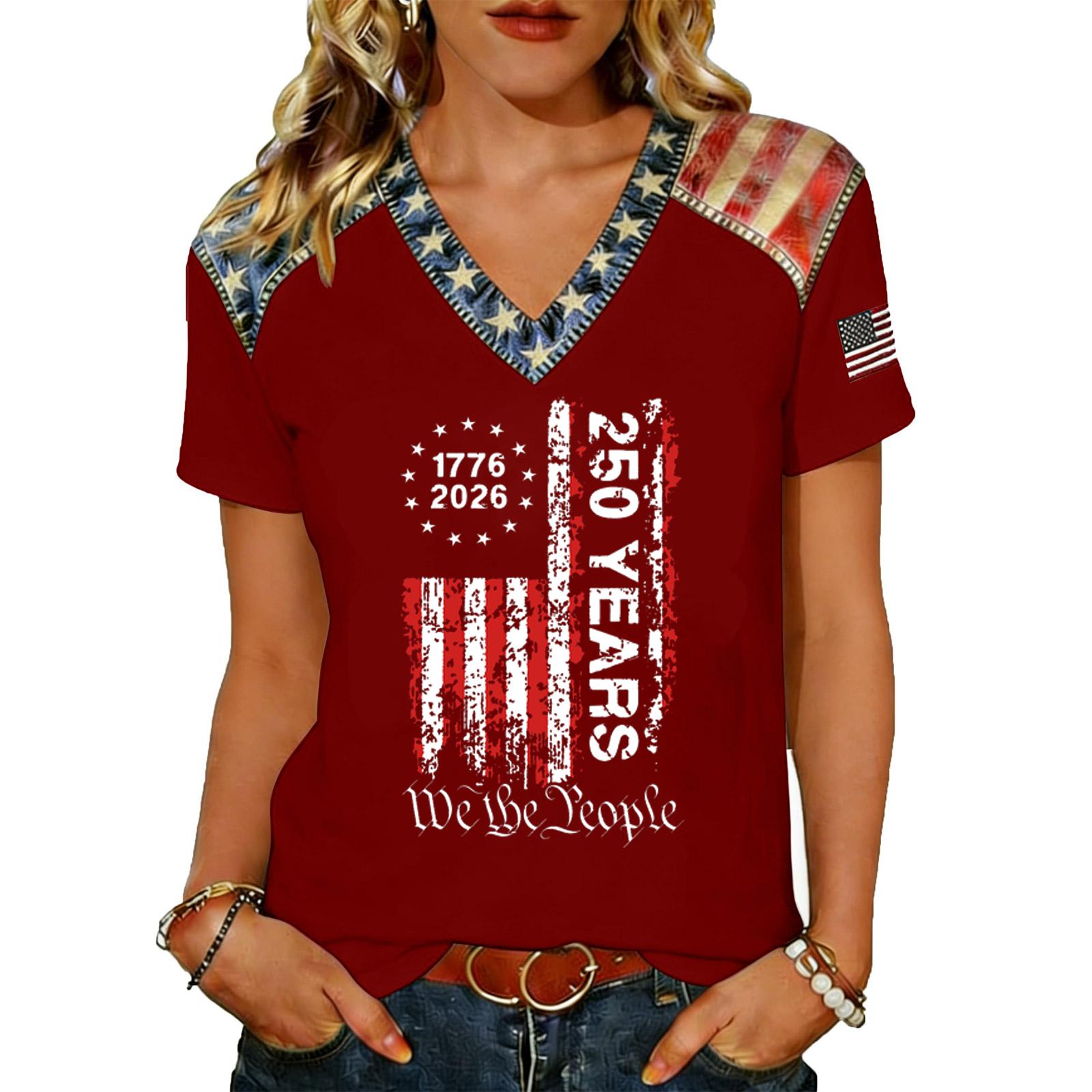 

Women s Casual V Neck Short Sleeve Pullover T Shirt Soft Lightweight Breathable Fabric Relaxed Fit Summer Top M винний