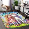 1pc Anime Unicorn and Fairy Chair Mat - Office Desk Pad with Fantasy Floral Design, Non-Slip Rug for Home Decor, Suitable for All Seasons, Perfect Gif