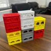 Stackable Battery Storage Box with Secure Latch Space-saving Battery Organizer for AA AAA 18650 21700 Batteries Compact Desktop Case for Home