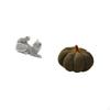 Cat Pumpkin Sculpture Tabletop Ornament Art Crafts Decorative Figurine Animal Statue Stuffed for