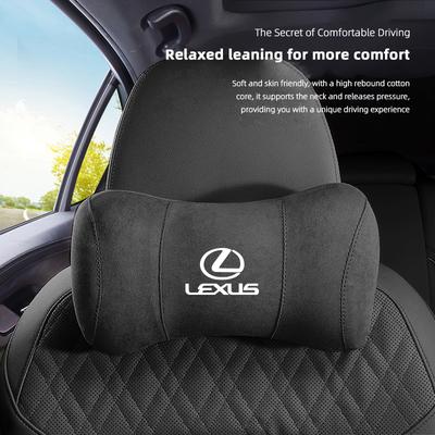 Car Suede Headrest Memory Cotton Neck Pillow For RX330 IS250 Ct200h ES300h RX350 IS300h NX300h RX400h UX Auto Accessories