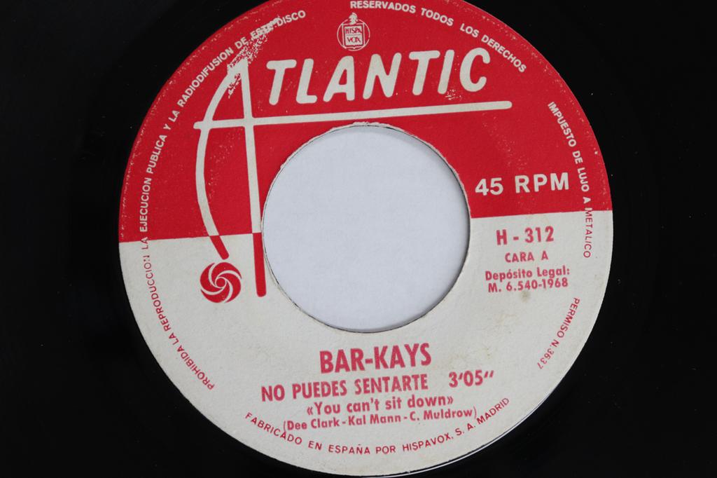 7inch Record BAR-KAYS - No Puedes Sentarte / Bar-kays Booga H312 ATLANTIC 1968 Spain Soul/Funk Used
