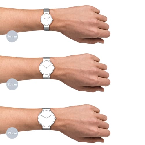 BERING Classic Collection Analog Quartz Watch for Men and Women (Unisex) with Stainless Steel Strap and Sapphire Crystal (14539-307). Officially Impor