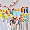 Colorful Macaron Cartoon Birthday Candle Decorations